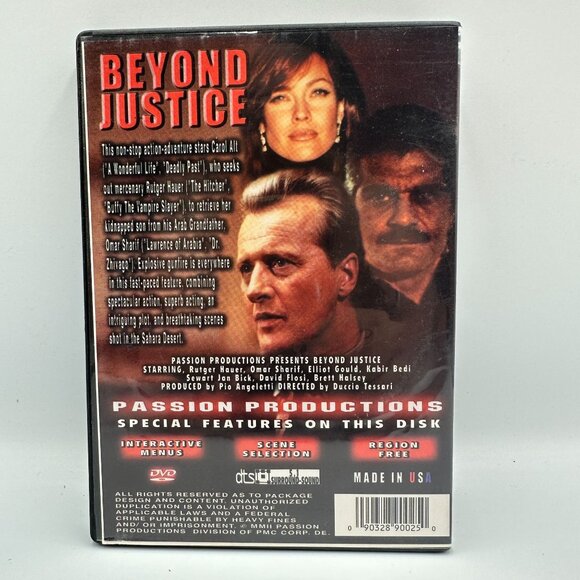 Beyond Justice DVD 1992 Rutger Hauer Carol Alt Omar Sharif Drama Action - Picture 2 of 3